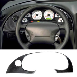 Carbon Fiber Dashboard Panel Speedometer Surround Cover For Ford Mustang 2001-04 - Picture 1 of 15