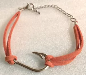 NEU Zink Fischhaken verstellbar orange Armband 6-8" (siehe mehr in meinem Shop) - Bild 1 von 3