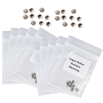 100 piezas Botones Linguales de Ortodoncia Dental Redonda Bondable mono Metal - Image 1 of 4