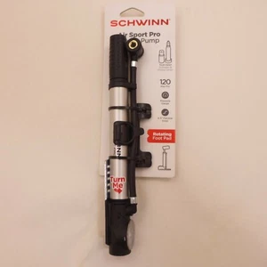 Schwinn Air Sport Pro DUAL HEAD Frame-to-Floor Pump FOOT PAD & GAUGE Bicycle - Picture 1 of 11