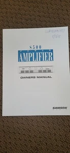 Original Samson S500 Endstufe Bedienungsanleitung - schneller Versand! - Bild 1 von 9
