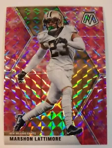 2020 Panini Mosaic Marshon Lattimore Pink Camo Prizm #148 New Orleans Saints - Foto 1 di 1