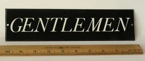 Vintage metal advertising "GENTLEMEN" store sign business old store stock - Picture 1 of 1