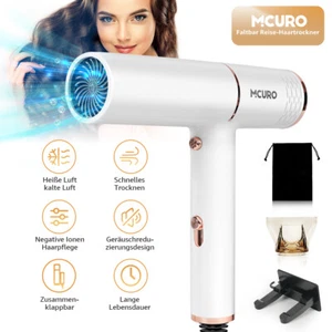 MCURO Profi Haartrockner Ionen Föhn Schnelles Trocknen Faltbarer Fön Hair Dryer - Bild 1 von 13