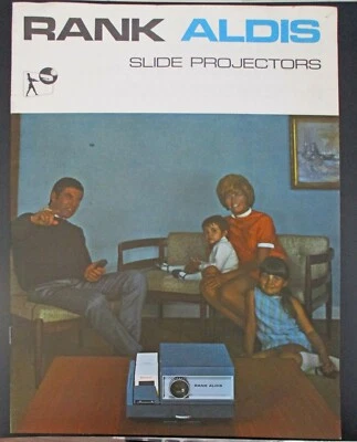 RANK ALDIS SLIDE PROJECTORS 2000 RANGE AND ACCESSORY 8 SIDED BROCHURE-1970'S - Image 1 of 4