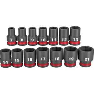 Milwaukee Tool 14PC SHOCKWAVE Impact Duty 3/8" Drive Metric 6 Point Socket Set - Picture 1 of 7