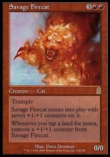 1x Savage Firecat Odyssey MtG Magic Red Rare 1 x1 Card Cards
