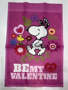 Peanuts Snoopy Be My Valentines Decorative Yard Flag 18 X 12