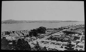 FOTO AUCKLAND FROM MOUNT VICTORIA C1910 Magic Lantern Slide AUSTRALIA - Imagen 1 de 3