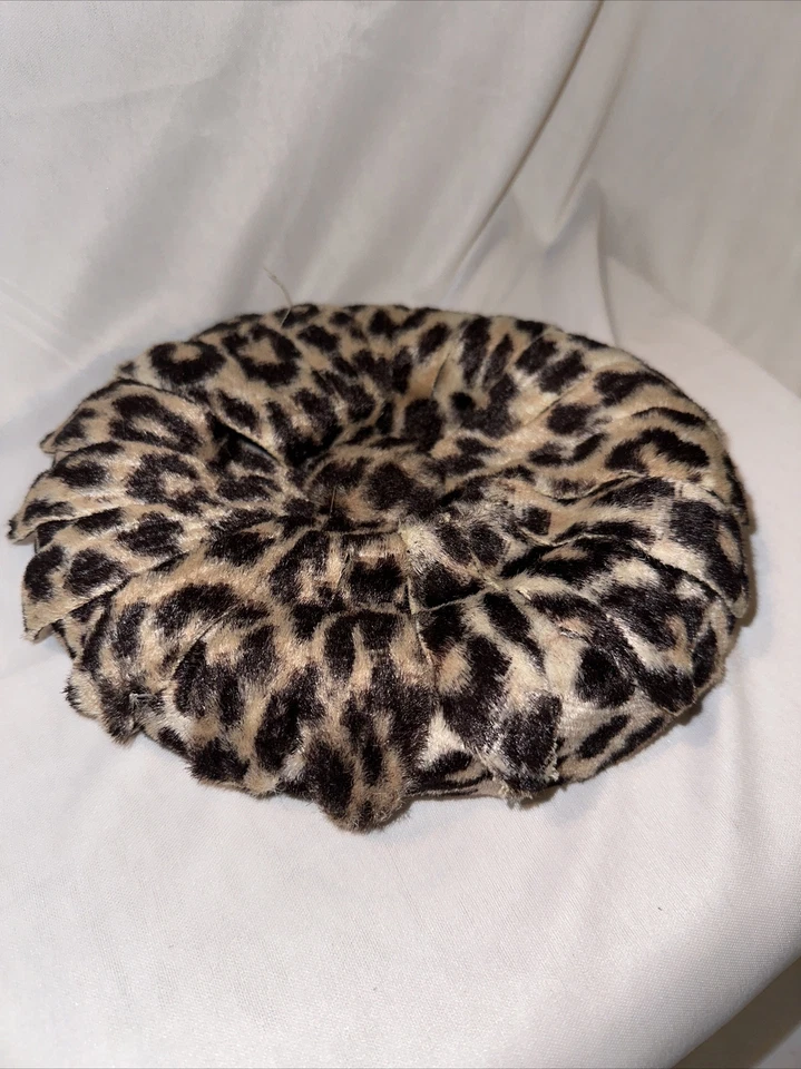 De colección Original Años 50 Diseño por Marryat Paris Nueva York Mujer Piel Leopardo Estampado Foto 1 de 3