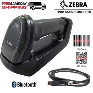 Zebra DS8178-SR0F007ZZCN Bluetooth Wireless 2D Barcode Scanner mit Kabel & Halterung - Bild 1 von 9