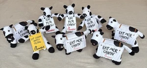 Lote de 8 peluches Chick-fil-A Cows 4" "Eat More Chikin" - Imagen 1 de 2