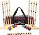 AmishToyBox.com Family Tradition Croquet Set, 8-Player Wooden Croquet Game