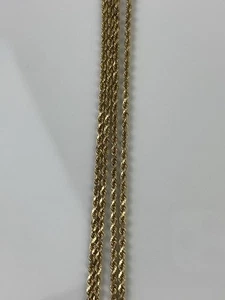 Vintage 14K Yellow Gold Rope Chain Necklace 30” - Picture 1 of 6