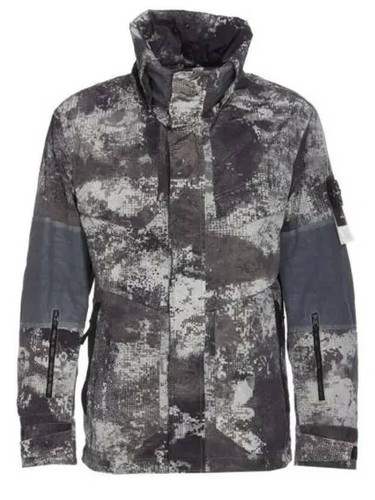 Giacca Stone Island Griglia Dissolvente Mimetica Econyl Nylon Rigenerato 8015438E1