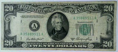 1950  A $20 Federal Reserve Note  Boston A35889511A Fr-2060-A - Image 1 of 4