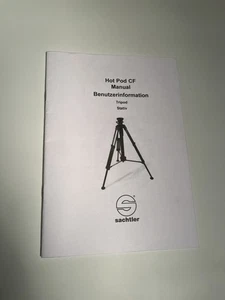 Sachtler Stativ Hot Pod CF Handbuch Booklet Deutsch Englisch Anleitung Druckkopie - Bild 1 von 4