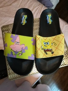 Spongebob Schwammkopf Slipper Pantoletten Sandalen neu (andere) Größe 10 ERWACHSENE - Bild 1 von 7