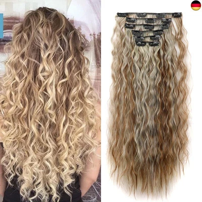 Gairyan Clip in Extensions wie Echthaar günstig Haarteile 6 Teile Set 50cm  - Bild 1 von 4