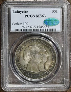 1900 (MS63 CAC) Lafayette Commemorative Silver Dollar $1 PCGS - CAC Approved! - Picture 1 of 4