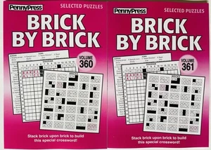Lot of 2 BRICK BY BRICK Penny Press Selected Puzzles DELL Variety crosswords - Bild 1 von 5