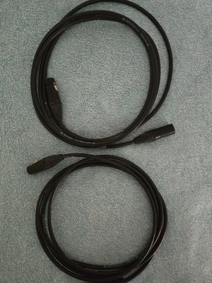 CDMX 5-Pin Male to 5-Pin Female DMX Cable - Black - 10ft - 2 Cables - Image 1 of 4