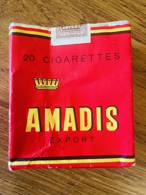 Pacchetto vuoto di sigarette AMADIS anni 50-60 - Immagine 1 di 2
