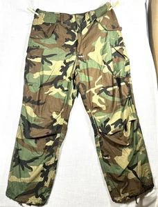 Pantalones de Carga Militares de Colección de Estados Unidos Clima Frío DLA 1985 Woodland Camuflados Talla L - Imagen 1 de 8