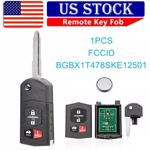 Replacement Remote Car Key Fob 4D63 For Mazda 3 6 MX-5 Miata BGBX1T478SKE125-01 - Picture 1 of 9
