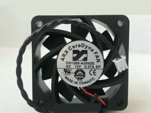 1 pcs ARX CeraDyna FAN 6025 FH1260-A2042E DC12V 0.37A EP 60*25MM 2-pin - Image 1 of 1