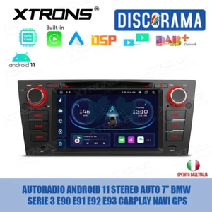 AUTORADIO ANDROID 11 STEREO AUTO 7" BMW SERIE 3 E90 E91 E92 E93 CARPLAY NAVI GPS - Foto 1 di 11