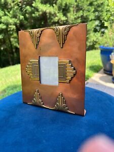 Art Deco Style Photo/Picture Frame, Copper? Brass? Missing Glass & Back