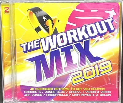 THE WORKOUT MIX 2019 - VARIOUS ARTISTS, DOUBLE CD ALBUM, (2018) *NEW / SEALED* - Image 1 of 4