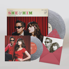 She & Him A Very She & Him Christmas Metallic Silver Colored Vinyl LP