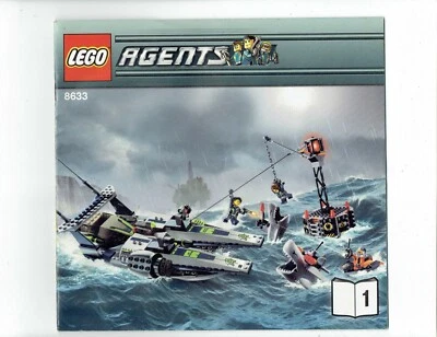 LEGO Agentes 8633 #1 Folleto de instrucciones Manual SOLO Foto 1 de 2