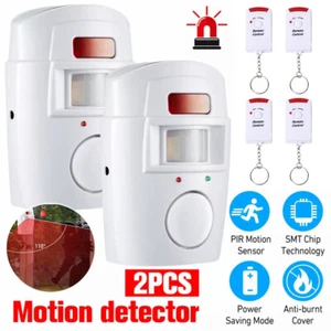 2x Bewegungsmelder Alarm Infrarot Alarmanlage PIR Hausalarm für Wohnmobil 105dB - Bild 1 von 15