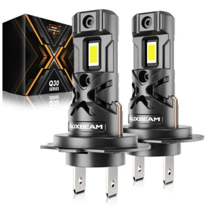 AUXBEAM 9005 H7 LED Headlight High Low Beam Bulbs Kits Super Bright 6500K White - Picture 1 of 15