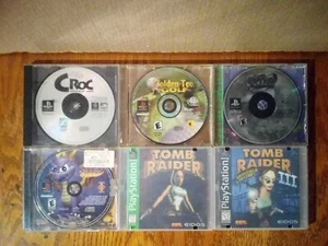 6 Games Lot | Sony PlayStation (PS1) | Spyro, Tomb Raider | 1997-2000 | Untested - Picture 1 of 15