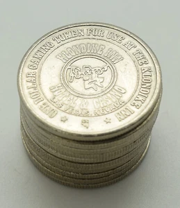Klondike Inn Casino Set of 10 $1 Tokens Las Vegas Nevada 1988 - Picture 1 of 3