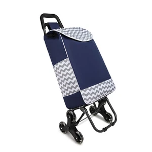 Large Lightweight Wheeled Shopping Trolley Push Cart Luggage Bag with 6 Wheels - Picture 1 of 45