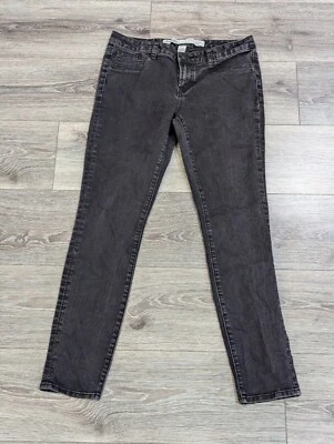 Pantalones de mezclilla Charlotte Russe de bolsillo sintético negro carbón talla 10 Foto 1 de 4