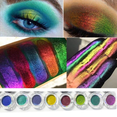 Multi Chrome Eyeshadow Pigments Long Lasting Chameleon Glitter Liquid Eye Shadow - Image 1 of 4