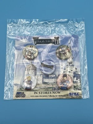 Valkyria Chronicles II 2 PSP Pin Set - PAX 2010 Exclusive - Brand New/Sealed! - Image 1 of 4