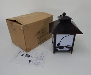 New Solar Lodge Lantern Solar Light "Fly Fishing Scene" - Picture 1 of 4