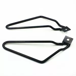 Black Saddle bag Support Bars Mount Bracket For Harley Dyna Fat bob FXDF XL883N - Picture 1 of 4