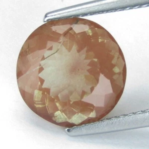 Impresionante piedra preciosa suelta andesina natural de 7,5 mm de corte redondo de 1,64 quilates del Congo - Imagen 1 de 5