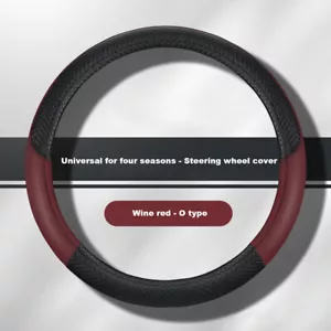 Universal 15"38cm Steering Wheel Cover Breathable PU Leather Anti Slip - Bild 1 von 17
