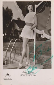 ESTHER WILLIAMS Original Autogramm signierte Kolibri Postkarte 50er Jahre - Picture 1 of 2