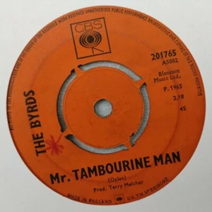 The Byrds- Mr. Tambourine Man / I Knew I'd Want You 7" Single CBS - 201765 1965 - Picture 1 of 4