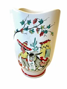 Vintage Crown Ducal 'Little Pedro' Vase Mexican Boy & Esel (292) 50er Jahre Klassiker - Bild 1 von 13
